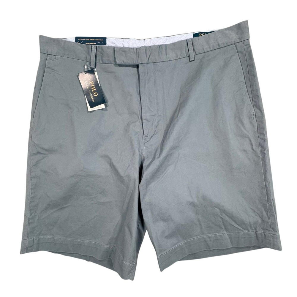 Polo Ralph Lauren Flat Front Shorts Mens 38 Blue Stretch Classic Fit Cotton NEW